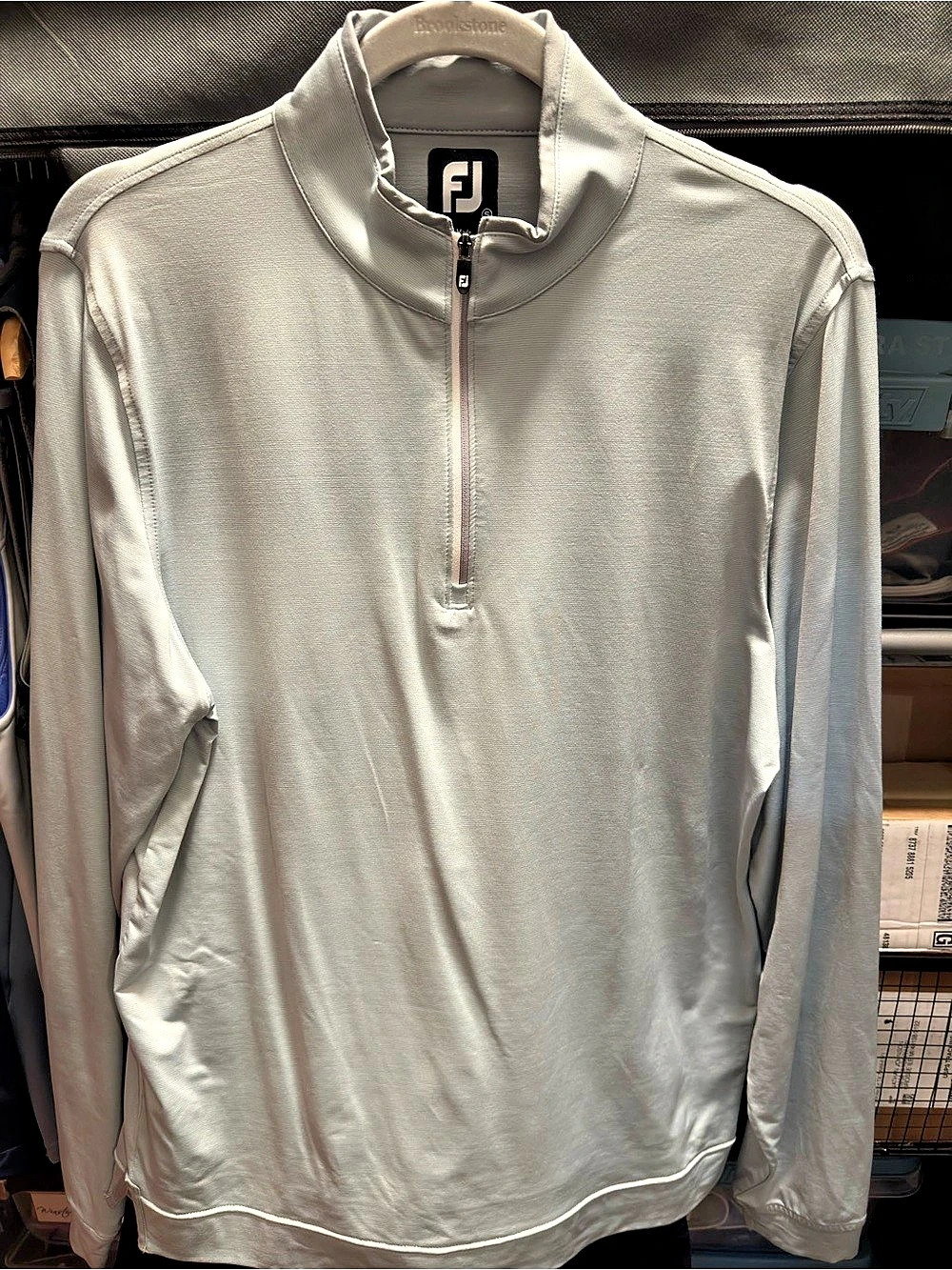 FootJoy Men'Small Performance Quarter-Zip Golf Pullover Gray Small